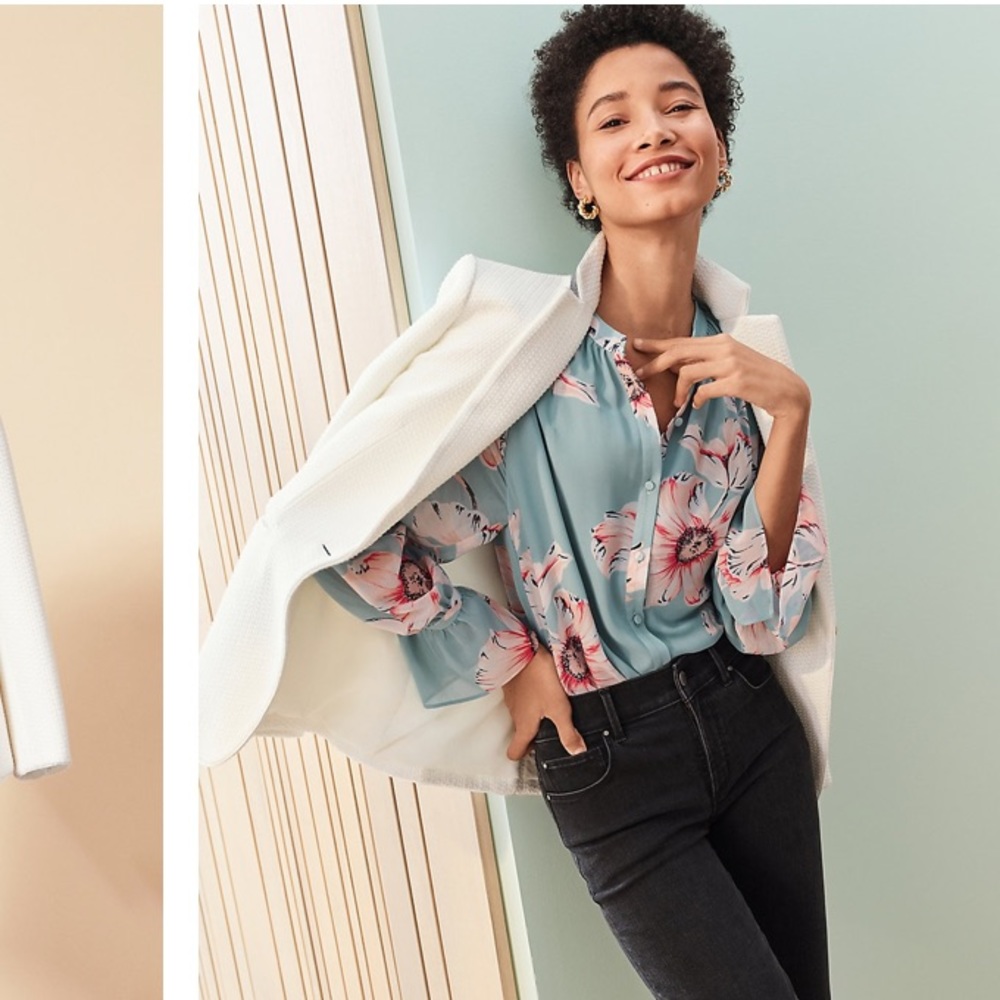 Ann Taylor Cream Blazer - Picture 2 of 15